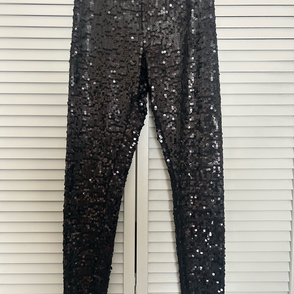 Express Shimmering Black Sequin Pants